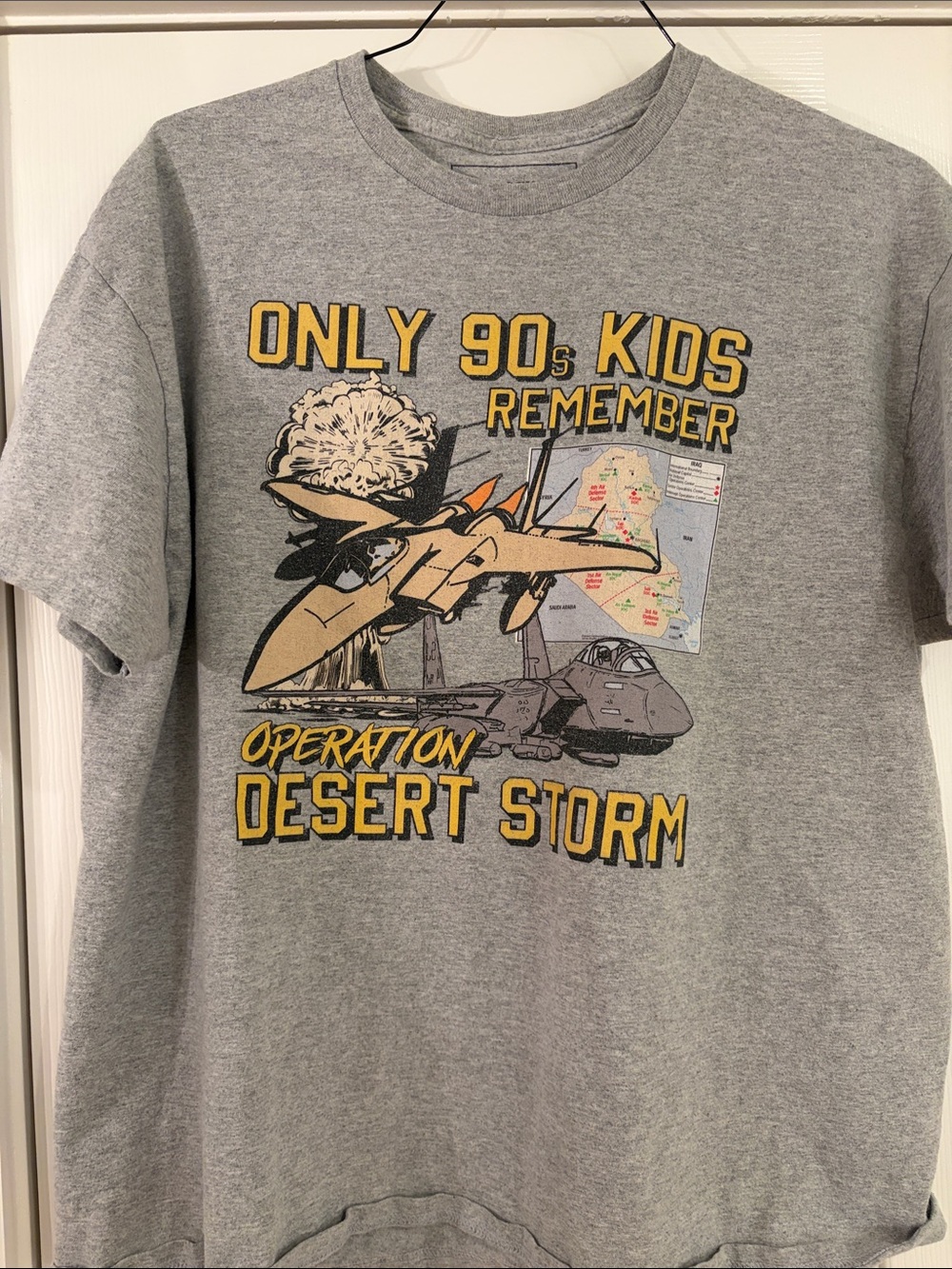 Kids Grey 'Only 90s Kids Remember - Operation Desert Storm' Graphic Tee